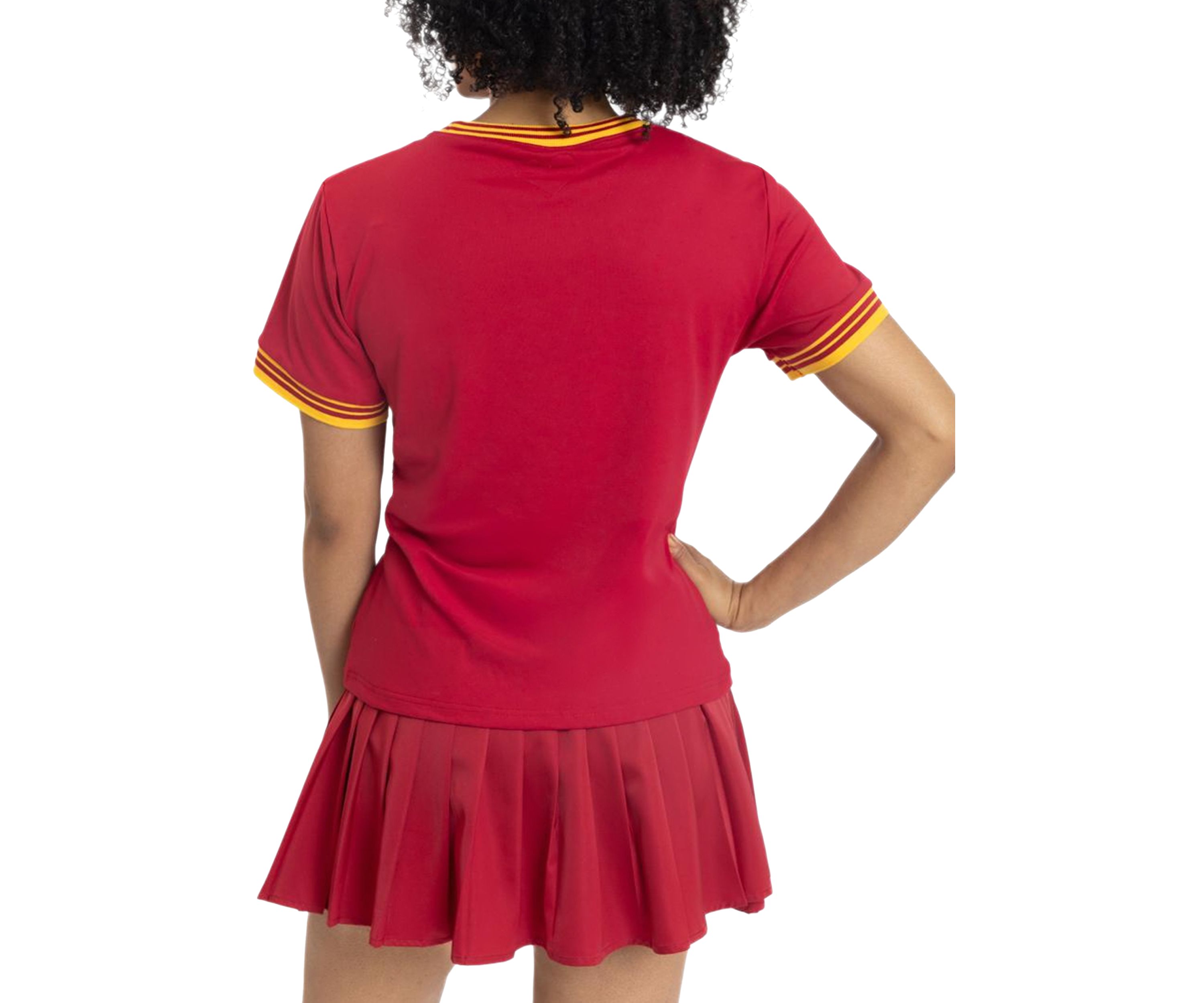 NCAA Tuskegee Golden Tigers University Pleated Tennis Skirt and T-Shirt Set