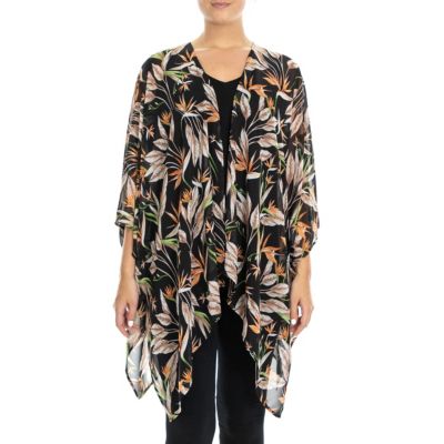 Nina Leonard Women's Printed Kimono