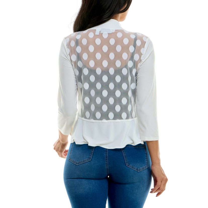 Ruffle Front Lace Back Bolero