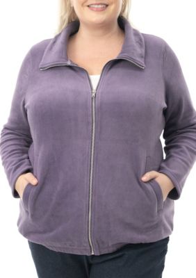 Nina Leonard Women's Zip Up Sherpa Jacket With Pockets