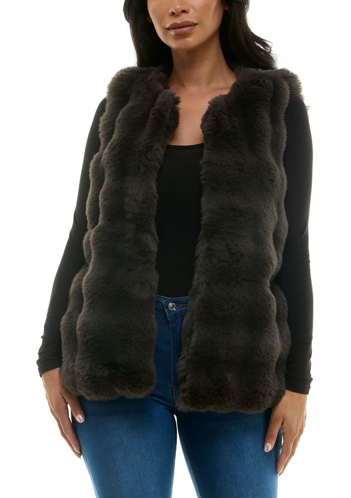 Faux fur vest