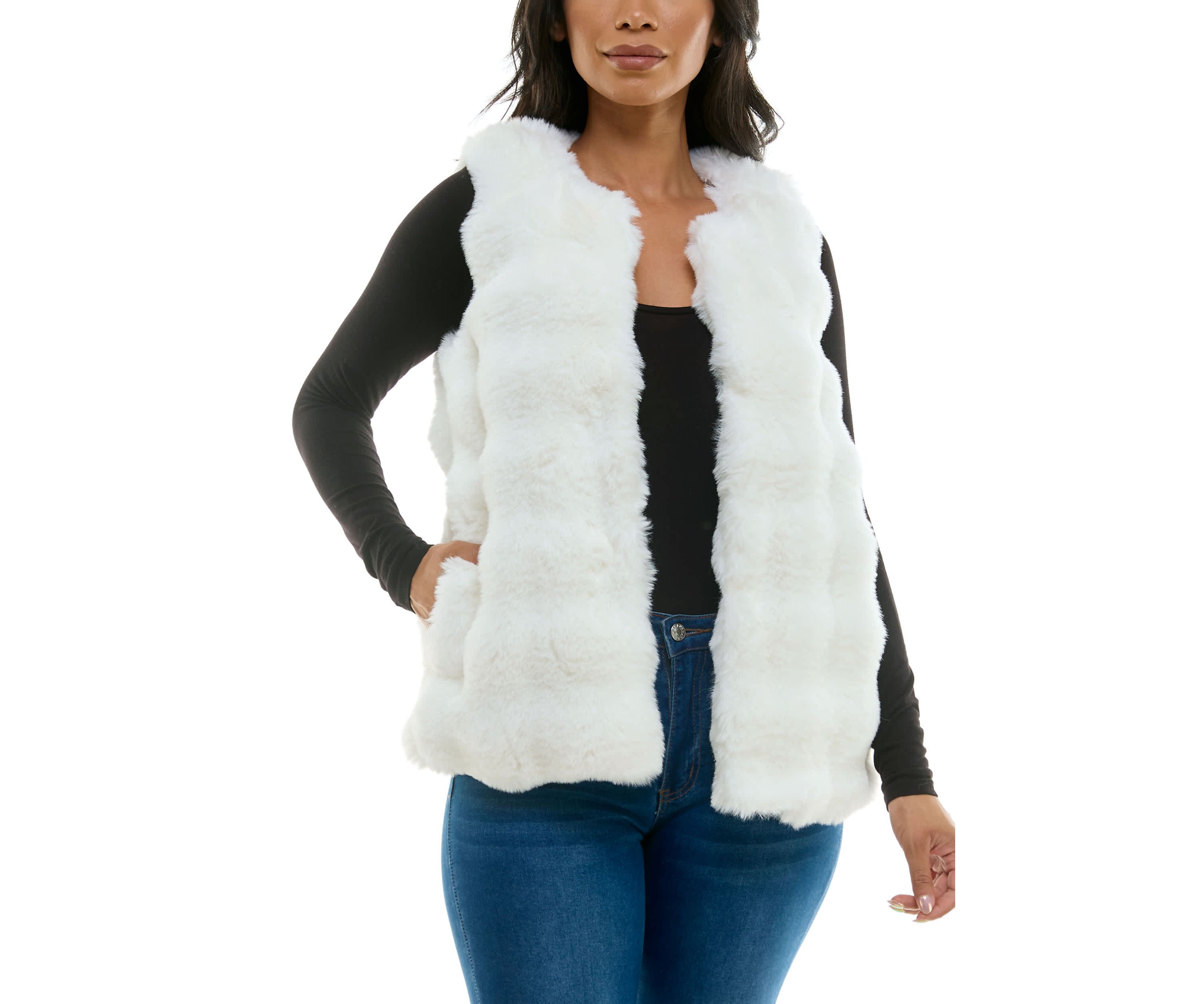 Faux fur vest