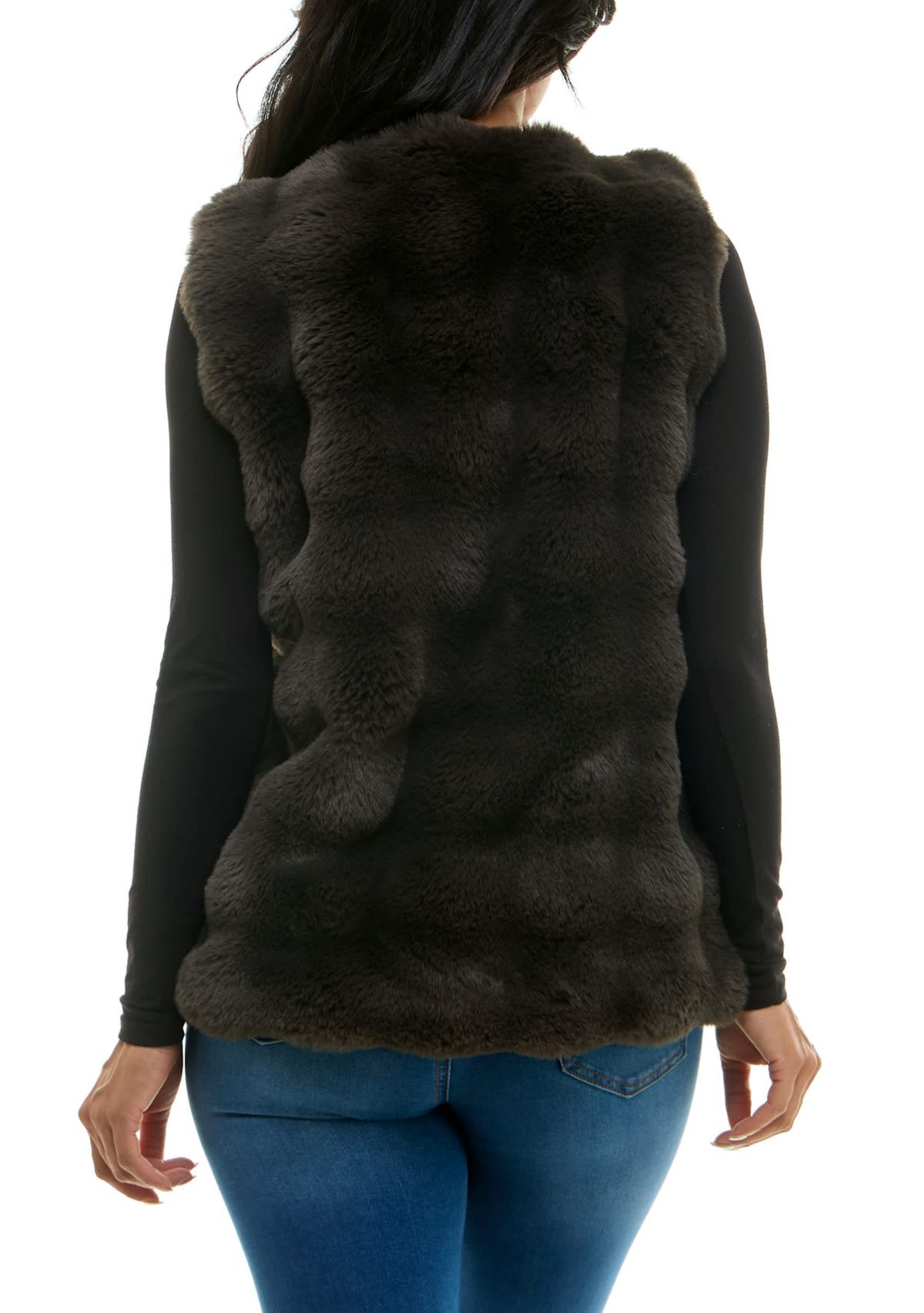 Faux fur vest
