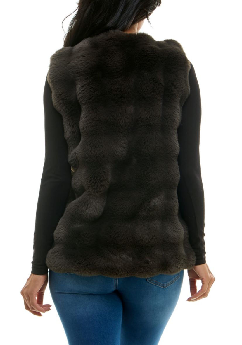 Faux fur vest