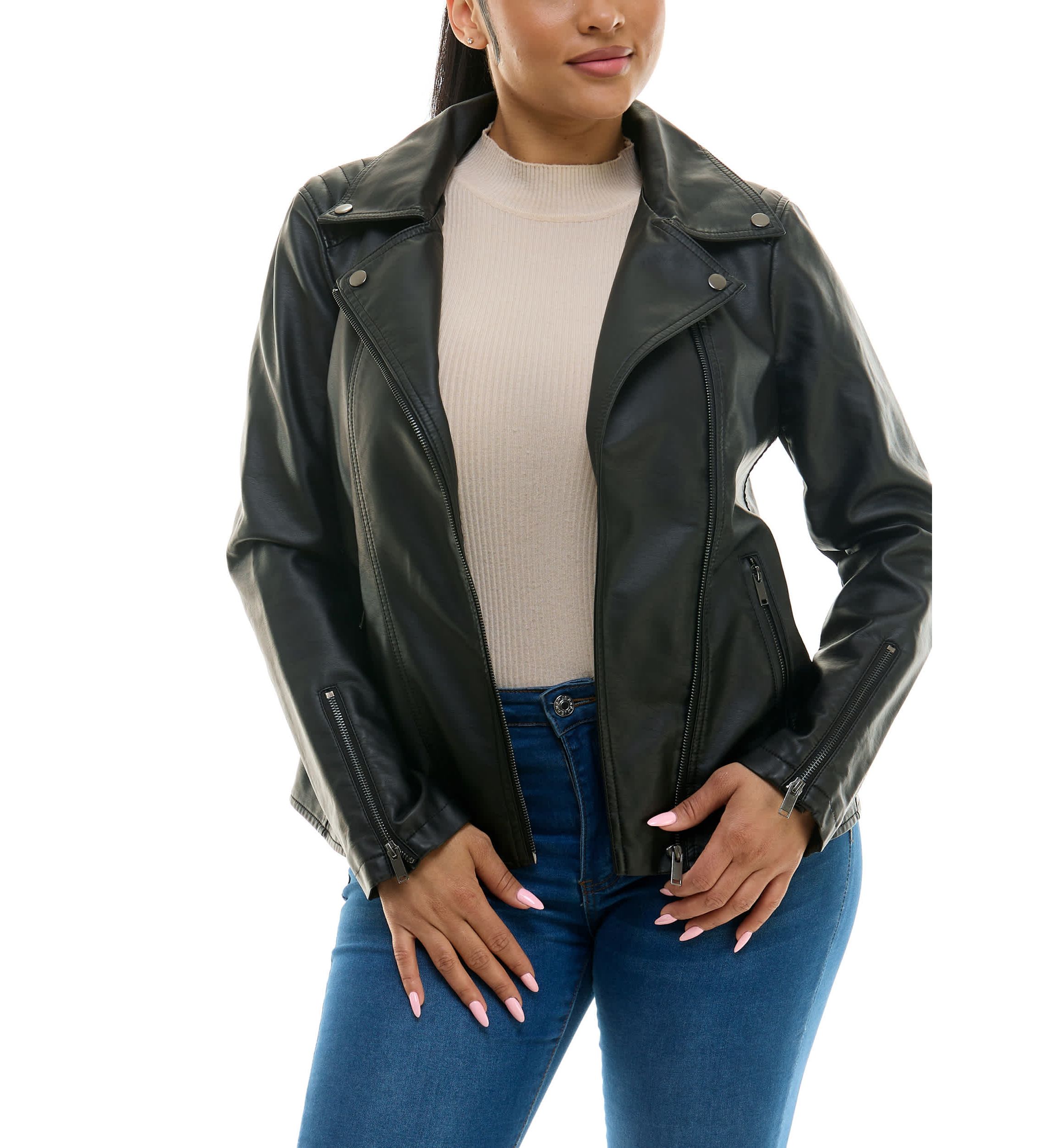Pleather Moto Jacket