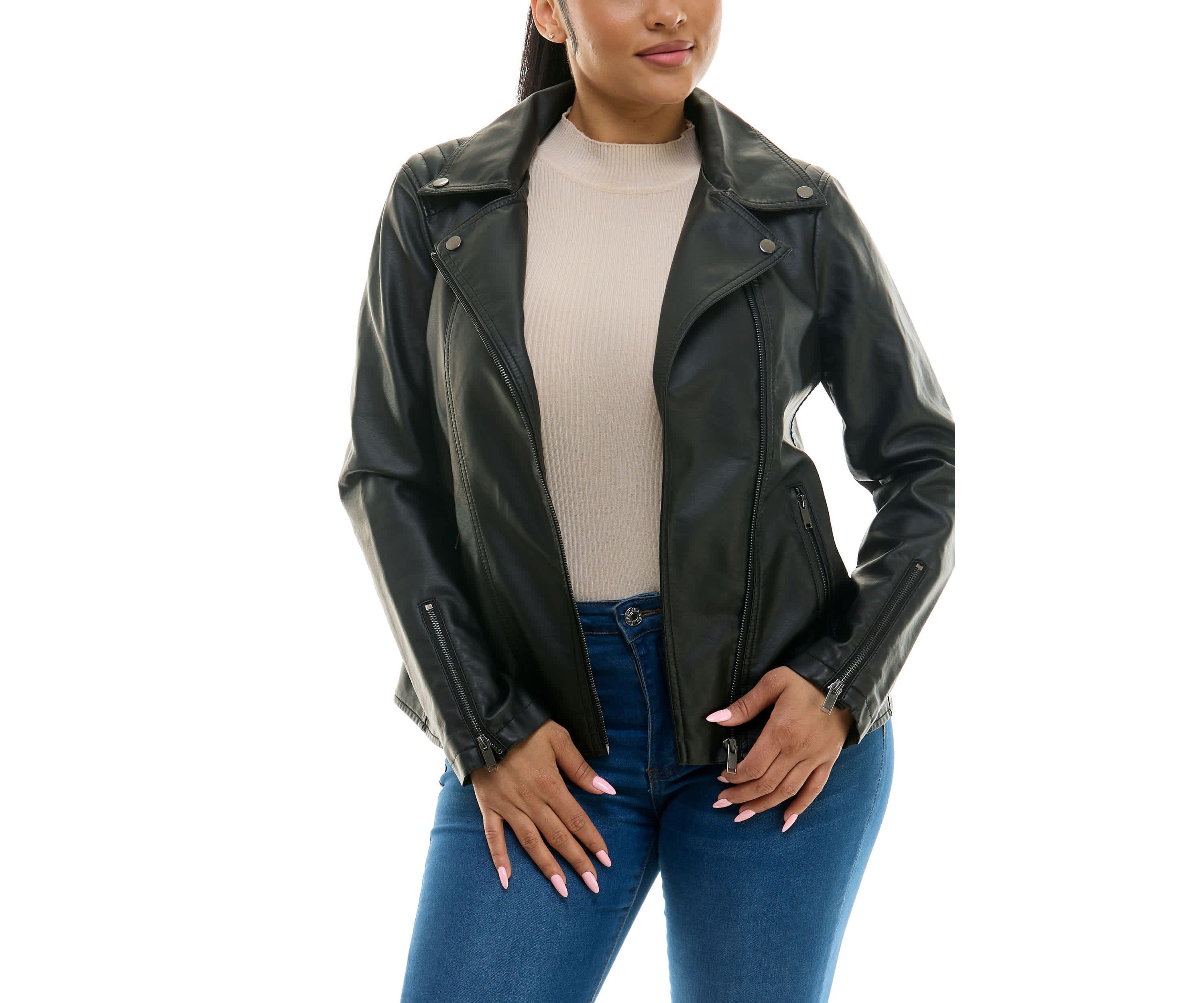 Pleather Moto Jacket
