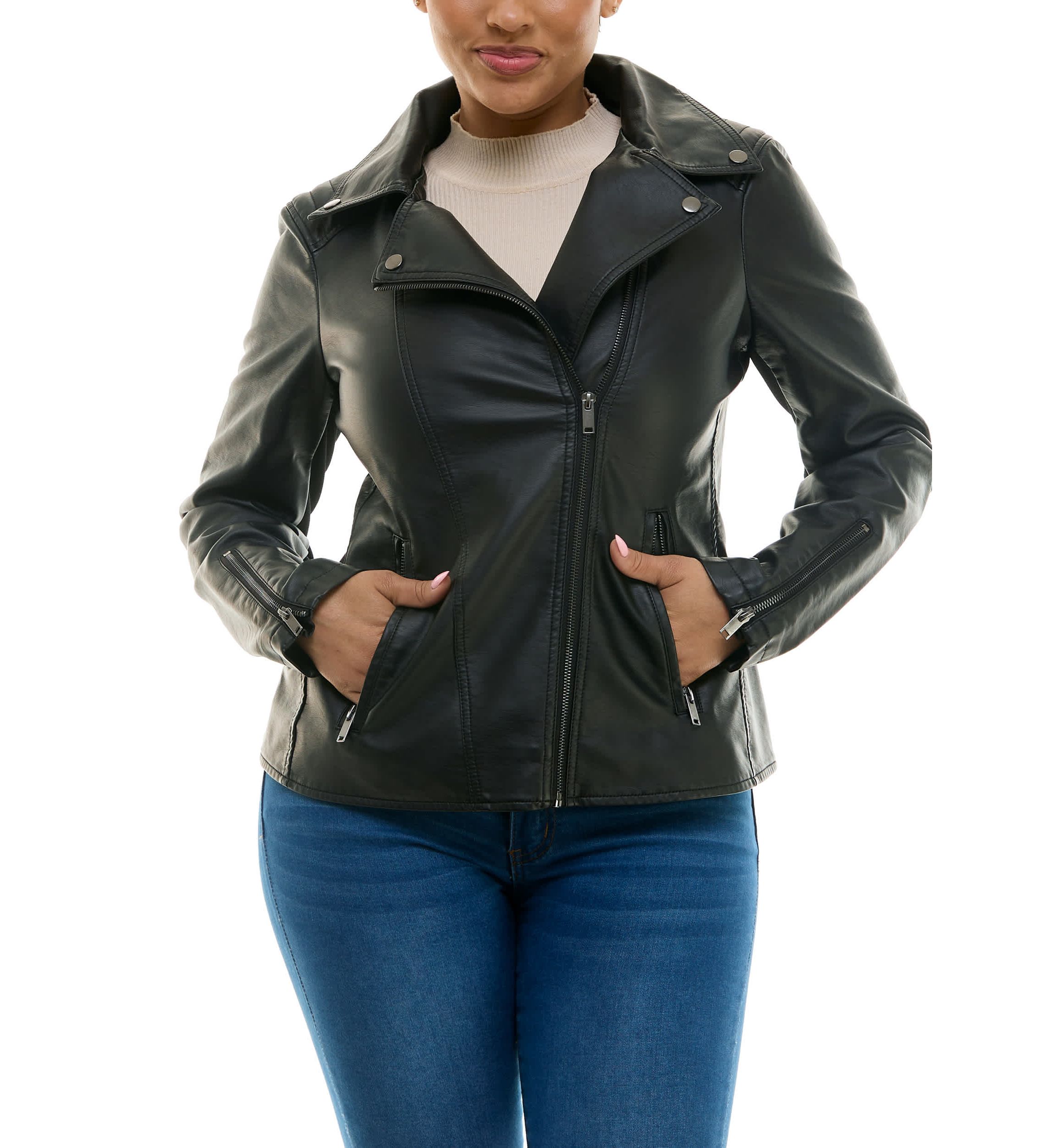 Pleather Moto Jacket
