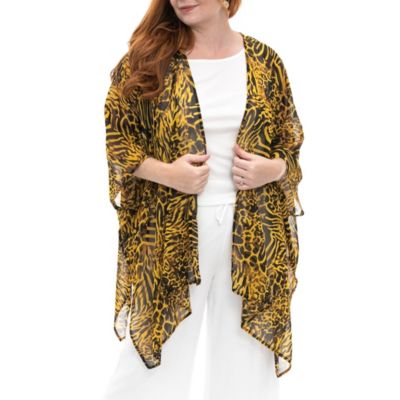 Nina Leonard Women's Printed Kimono