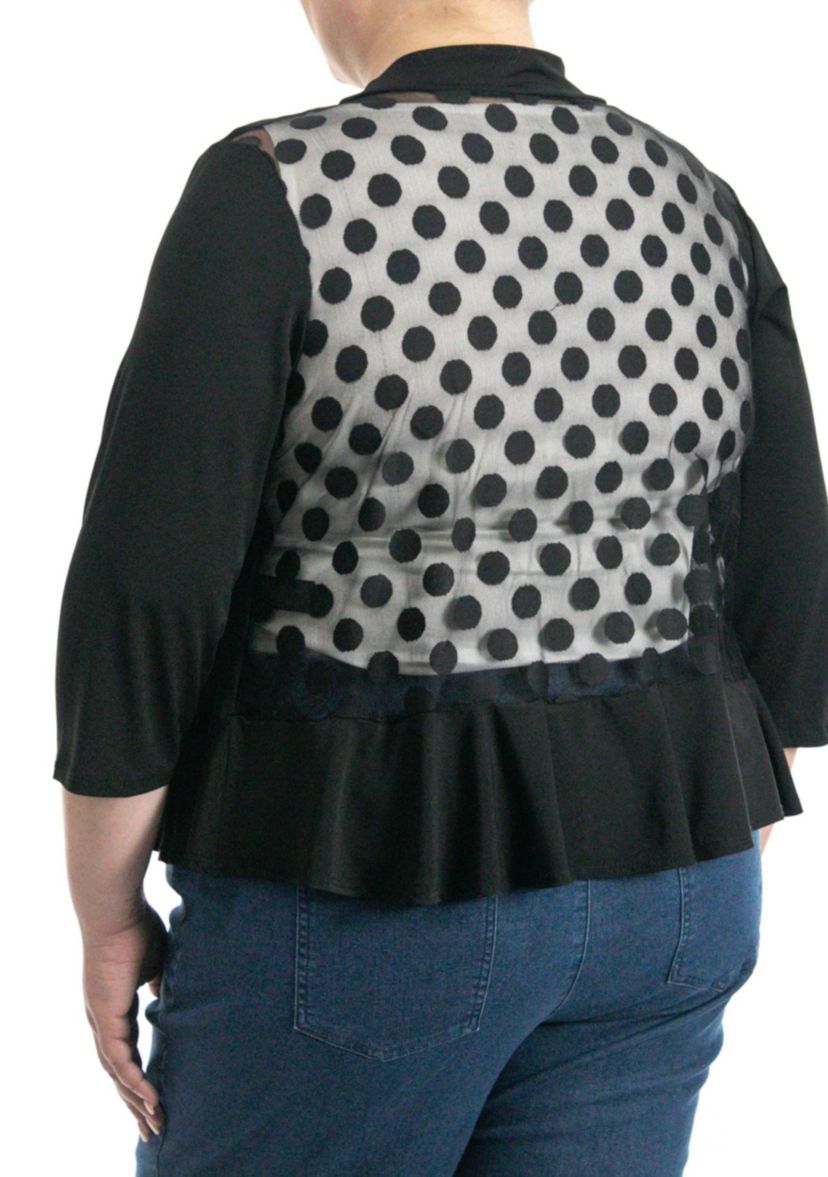 Ruffle front bolero big dot