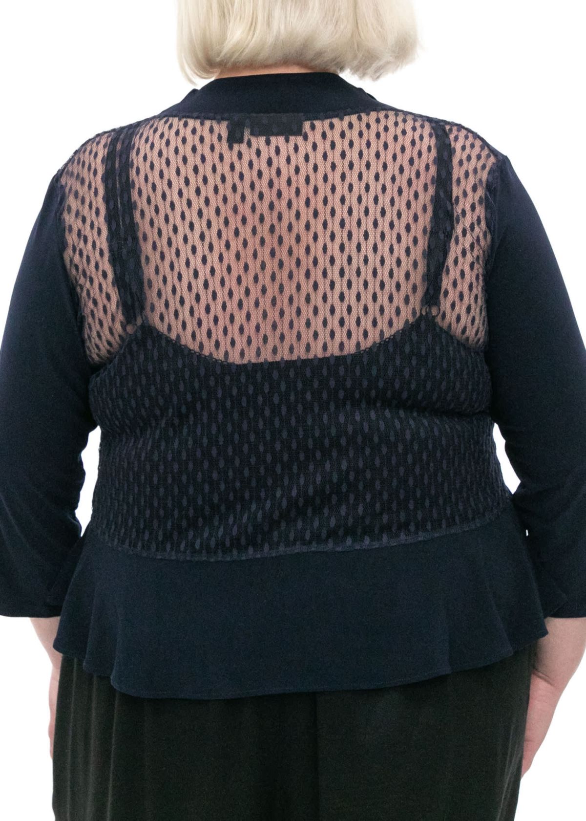 Ruffle front bolero small dot