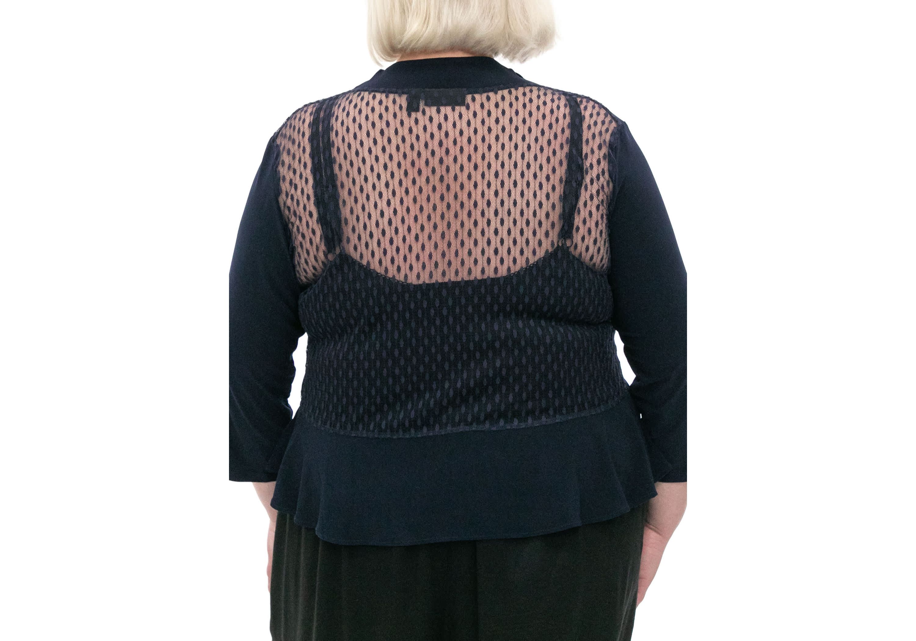 Ruffle front bolero small dot