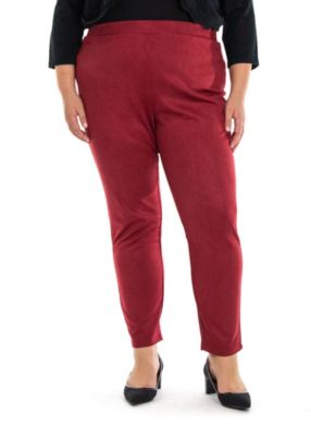 Nina Leonard Women's Scuba Suede Legging