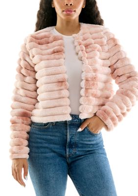 Nina Leonard Women's Long Sleeve Faux Fur Bolero, XL