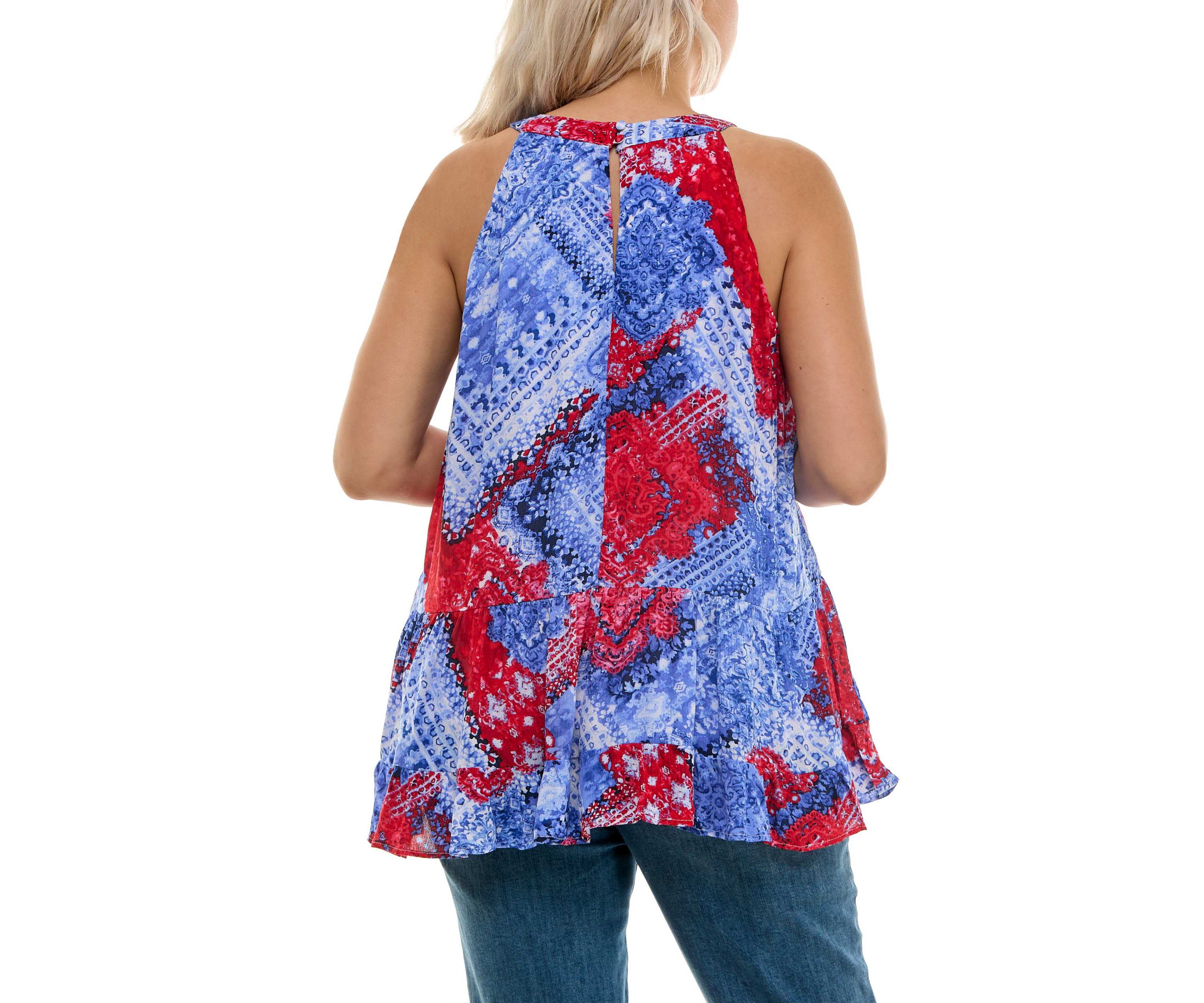 Tiered top with pleated front