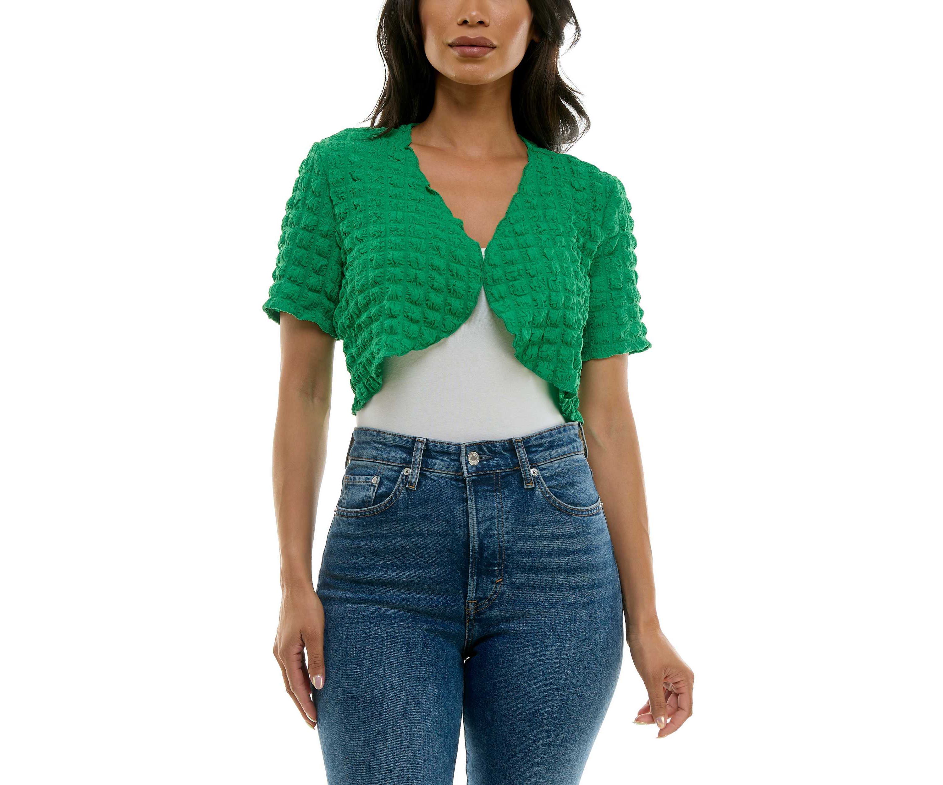 Curved edge bubble bolero