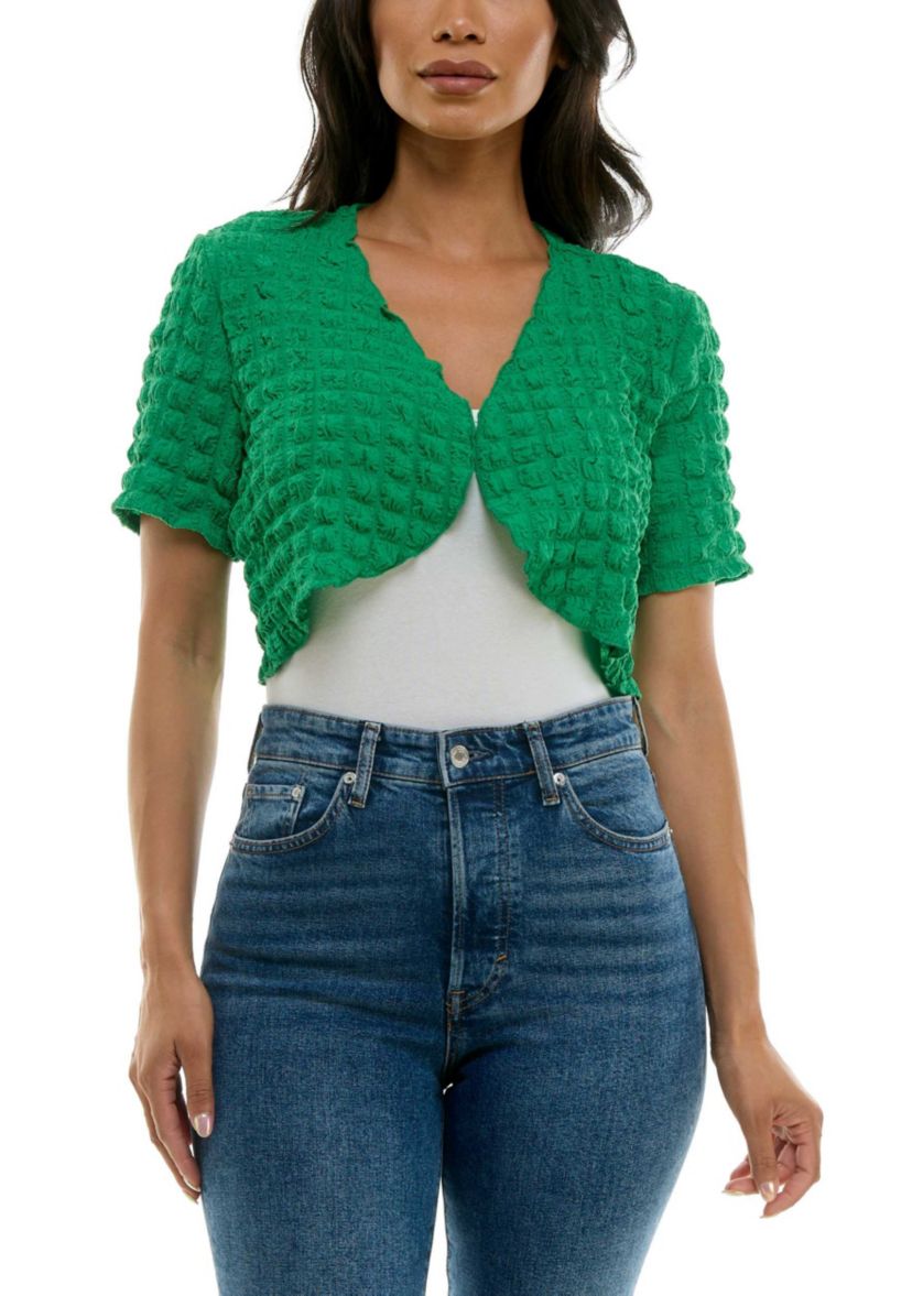 Curved edge bubble bolero