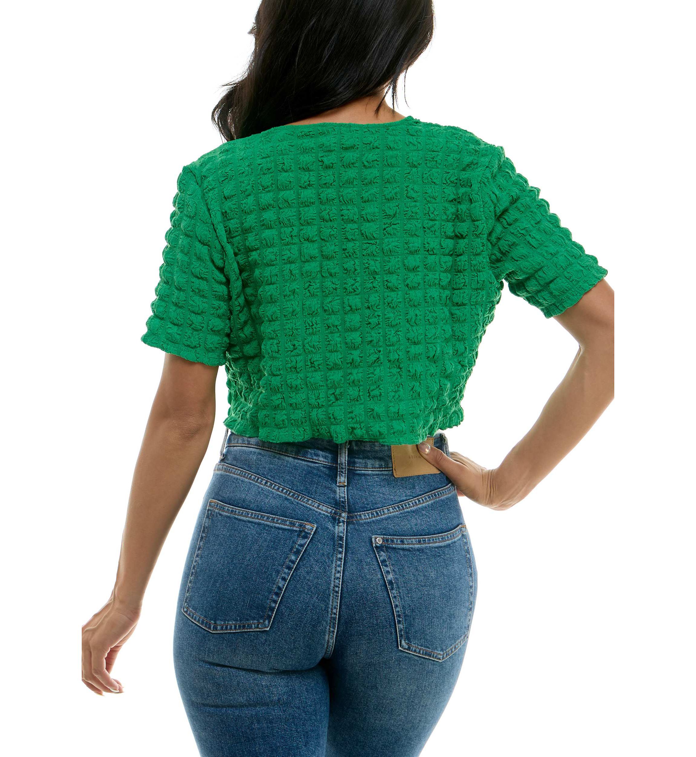 Curved edge bubble bolero