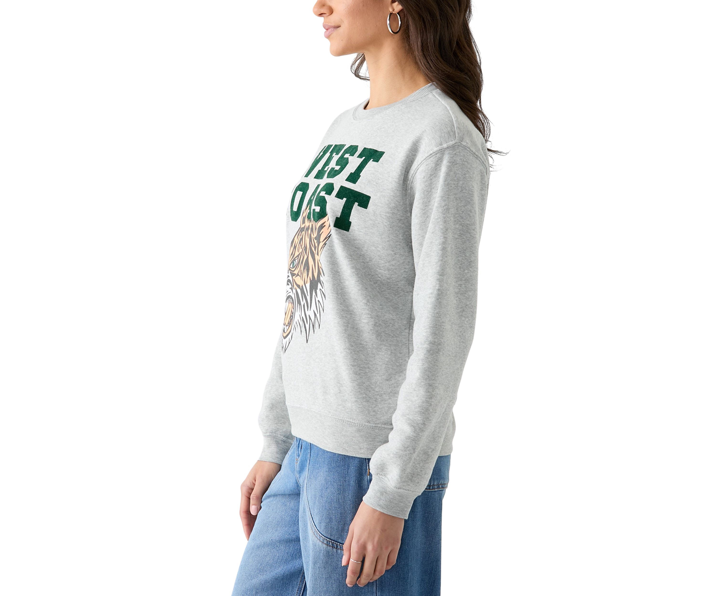 Womens Long Sleeve West Coast Boyfriend Pullover