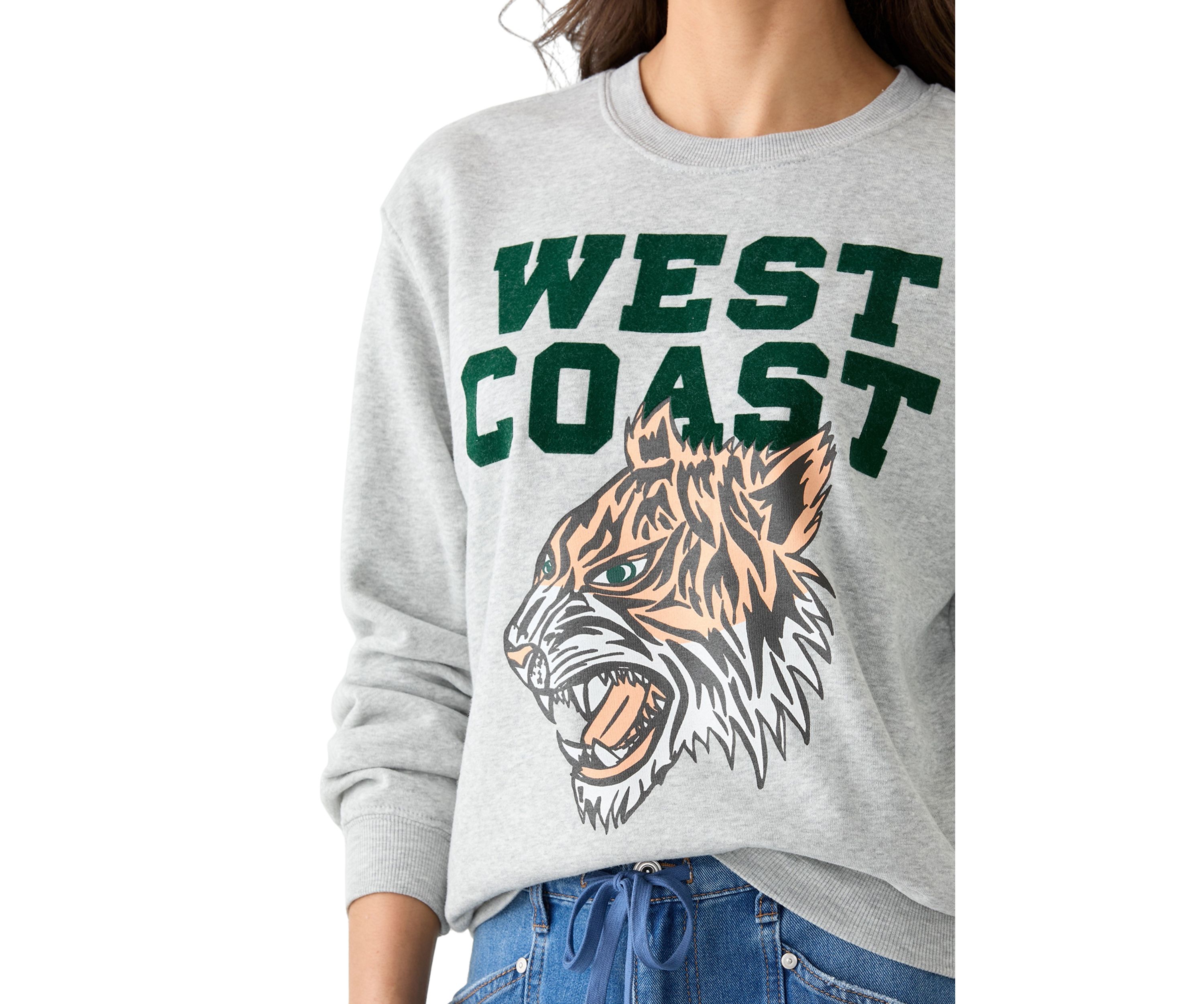 Womens Long Sleeve West Coast Boyfriend Pullover