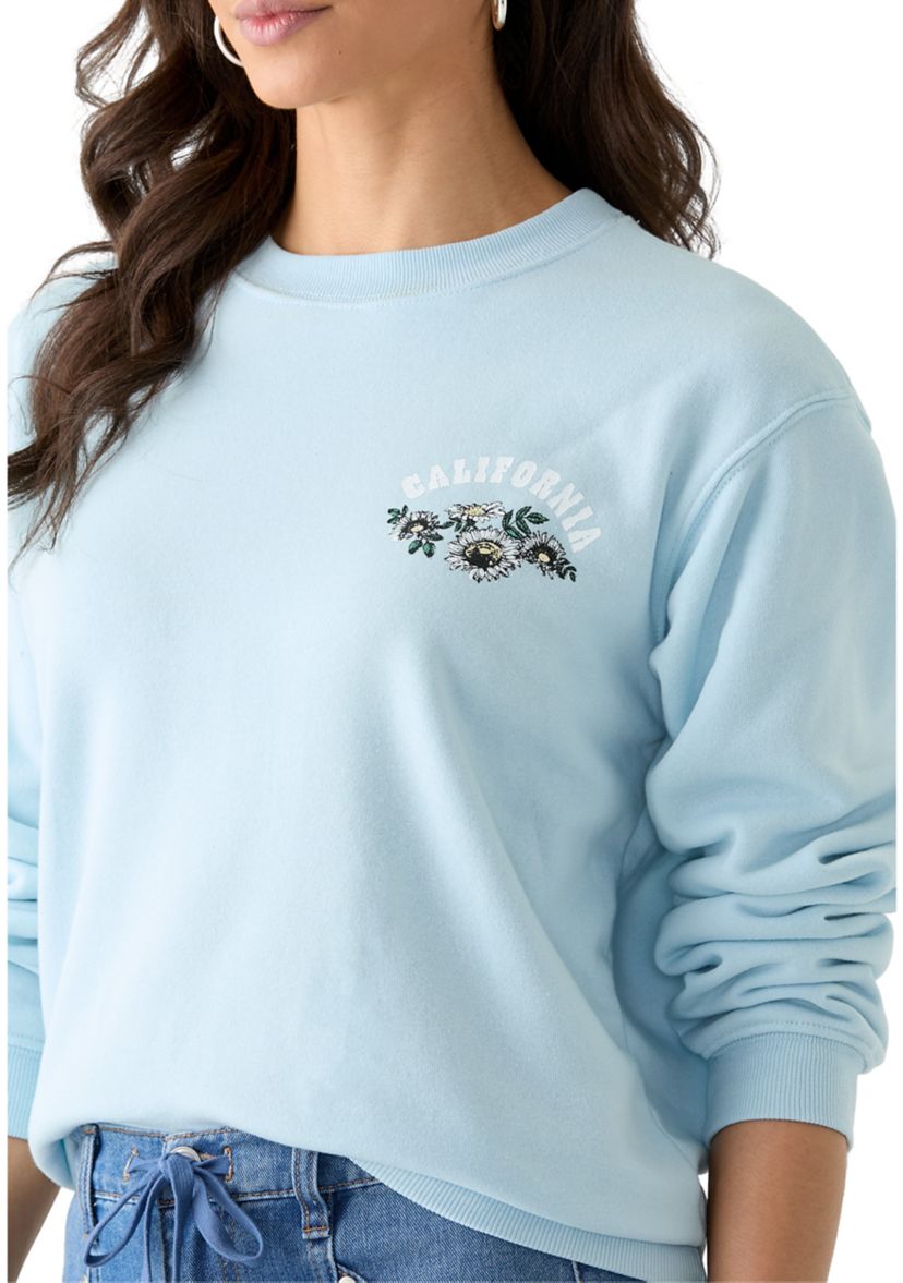 Womens Long Sleeve Yosemite Graphic Boyfriend Pullover