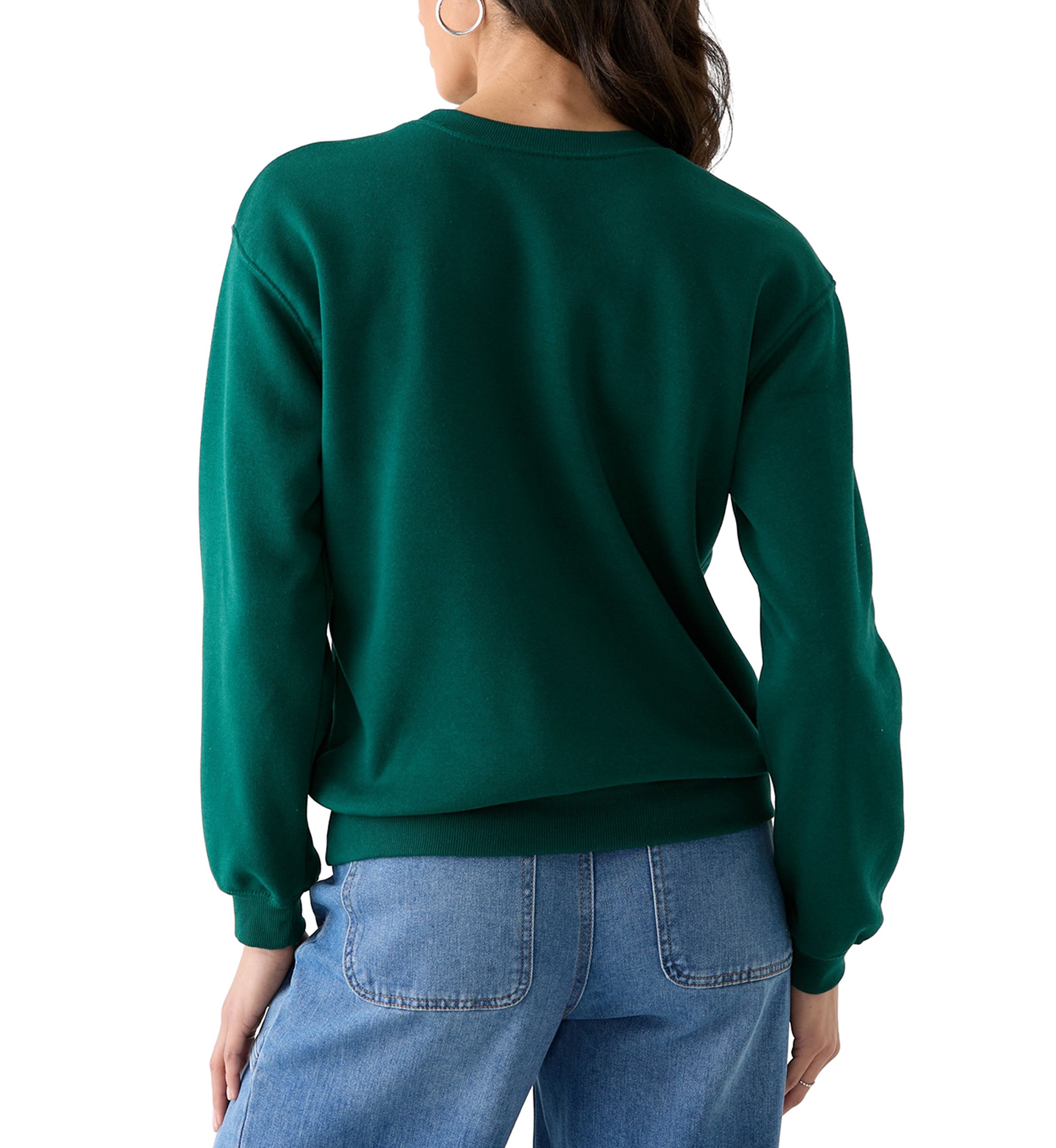 Womens Long Sleeve Graphic Boyfriend Pullover