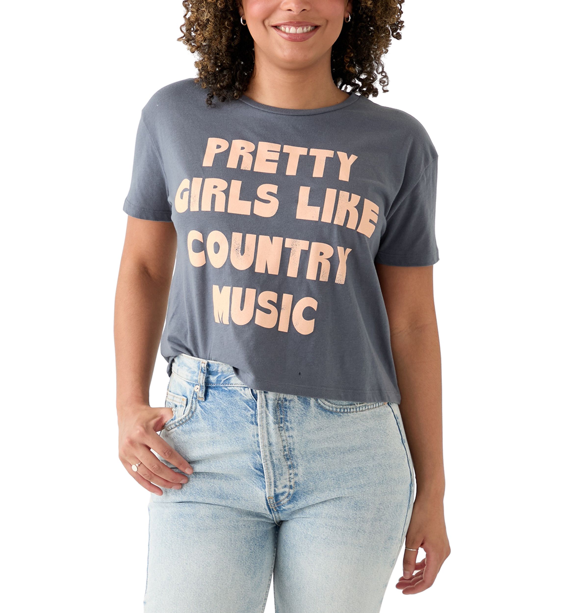 Womens Short Sleeve Boxy Graphic T-Shirt 