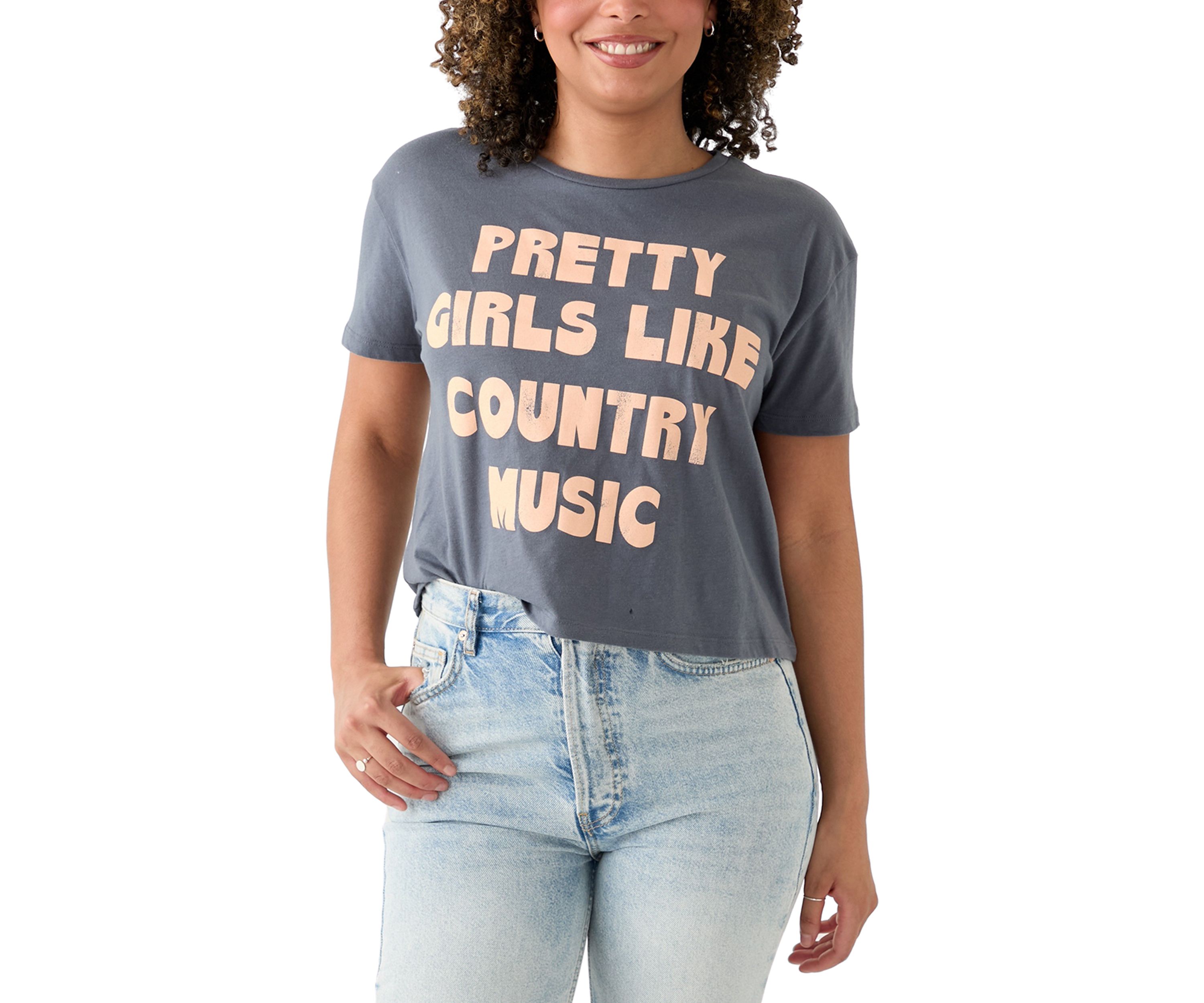 Womens Short Sleeve Boxy Graphic T-Shirt 