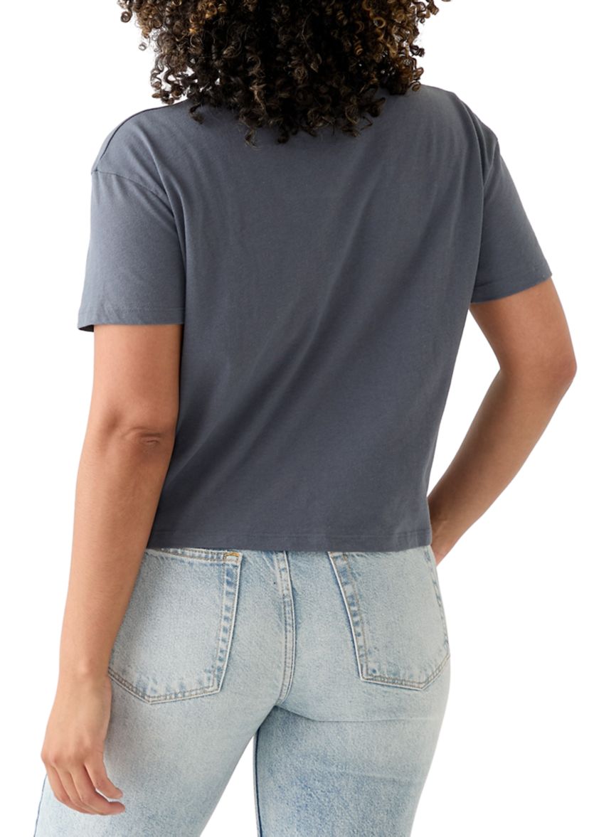 Womens Short Sleeve Boxy Graphic T-Shirt 
