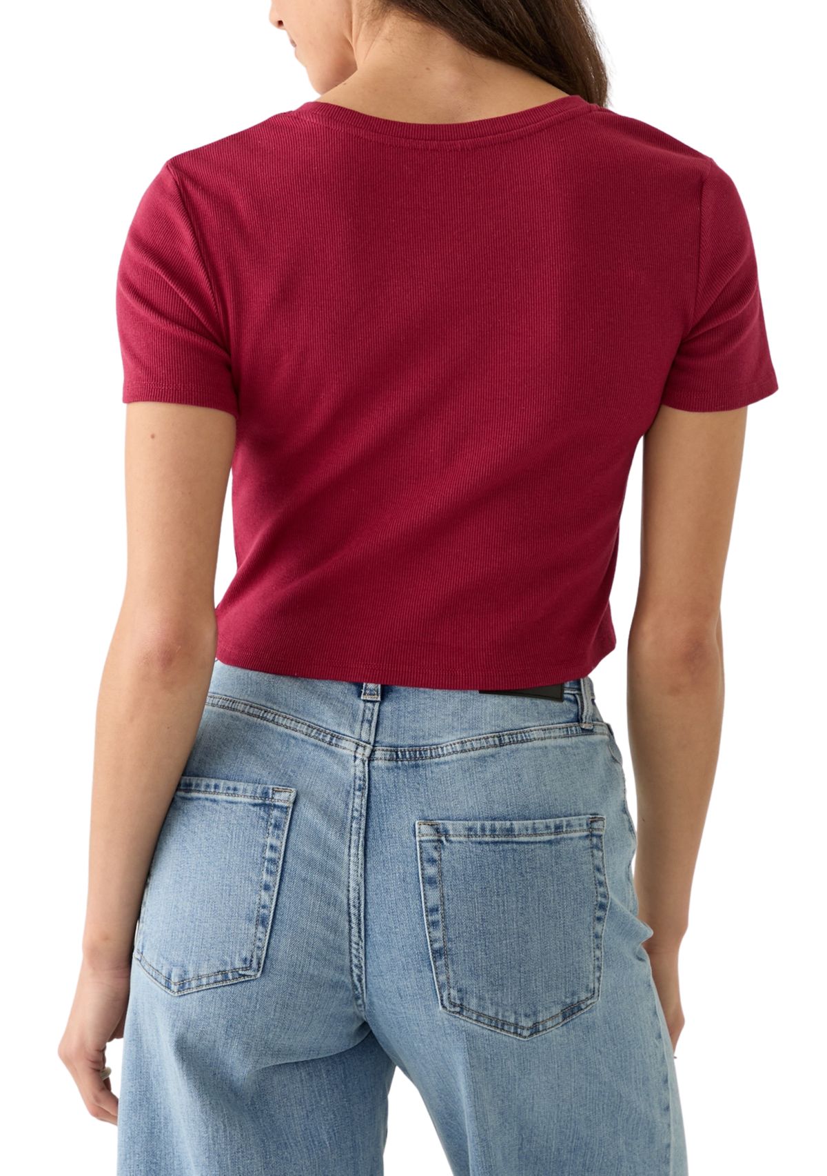 Womens Short Sleeve Crew Neck Wild West Country Music Graphic T-Shirt