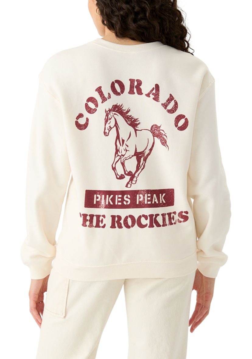 Womens Long Sleeve Colorado Graphic Pullover