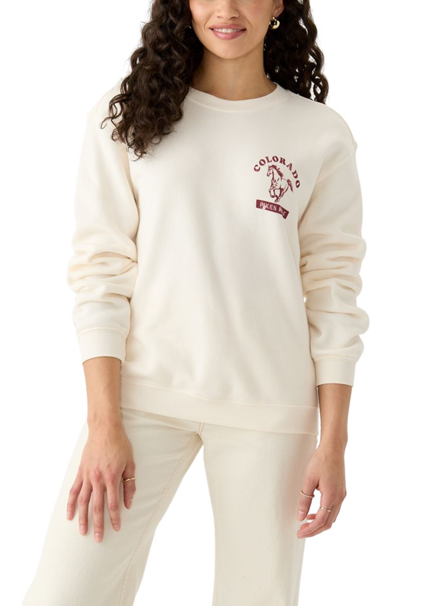 Womens Long Sleeve Colorado Graphic Pullover