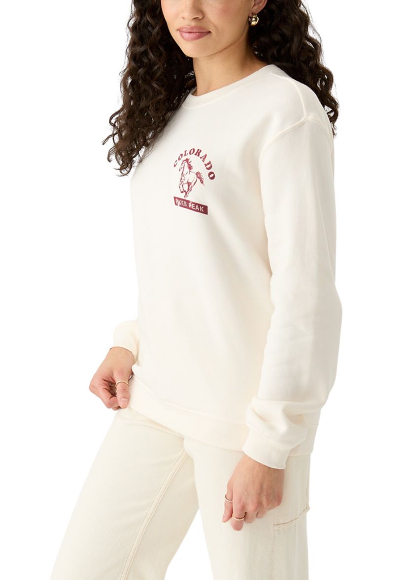 Womens Long Sleeve Colorado Graphic Pullover