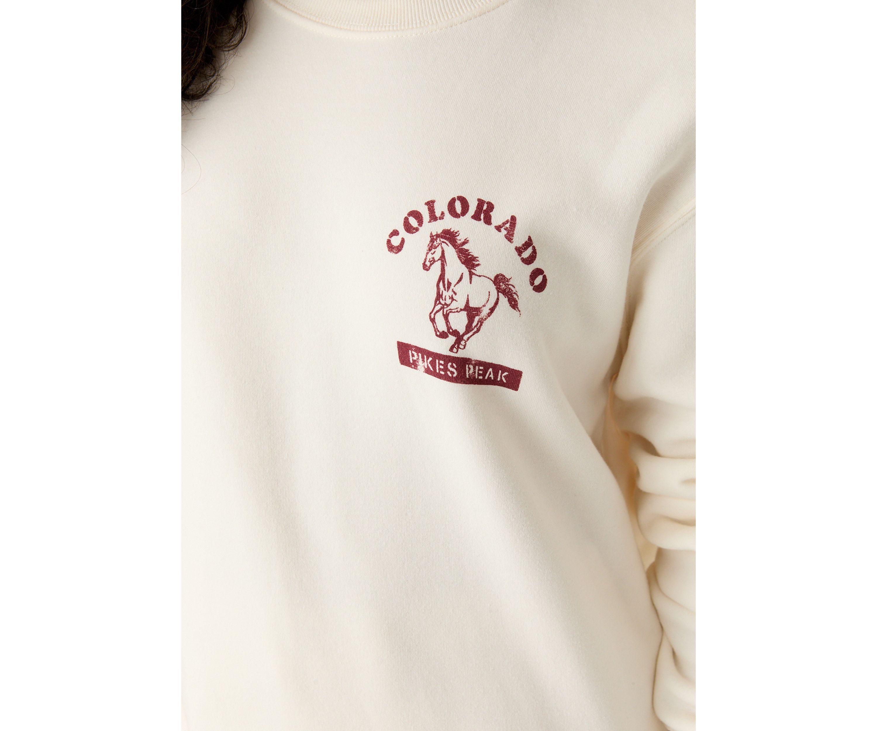 Womens Long Sleeve Colorado Graphic Pullover