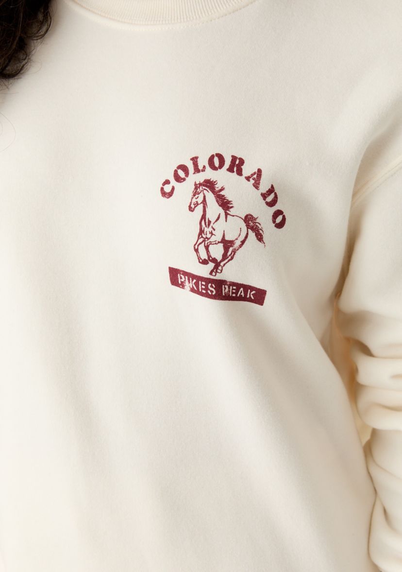 Womens Long Sleeve Colorado Graphic Pullover