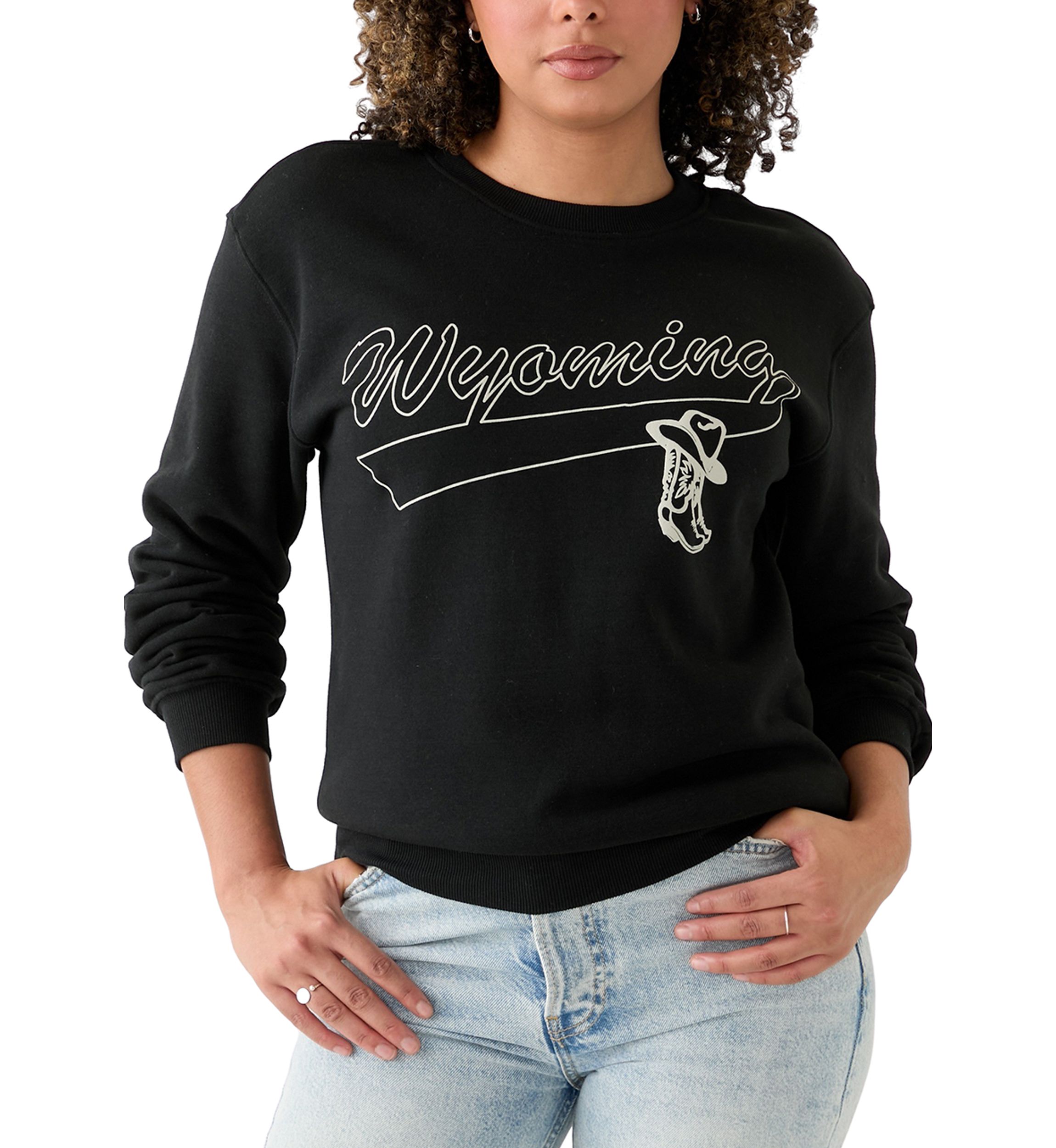 Womens Long Sleeve Wyoming Graphic Pullover 
