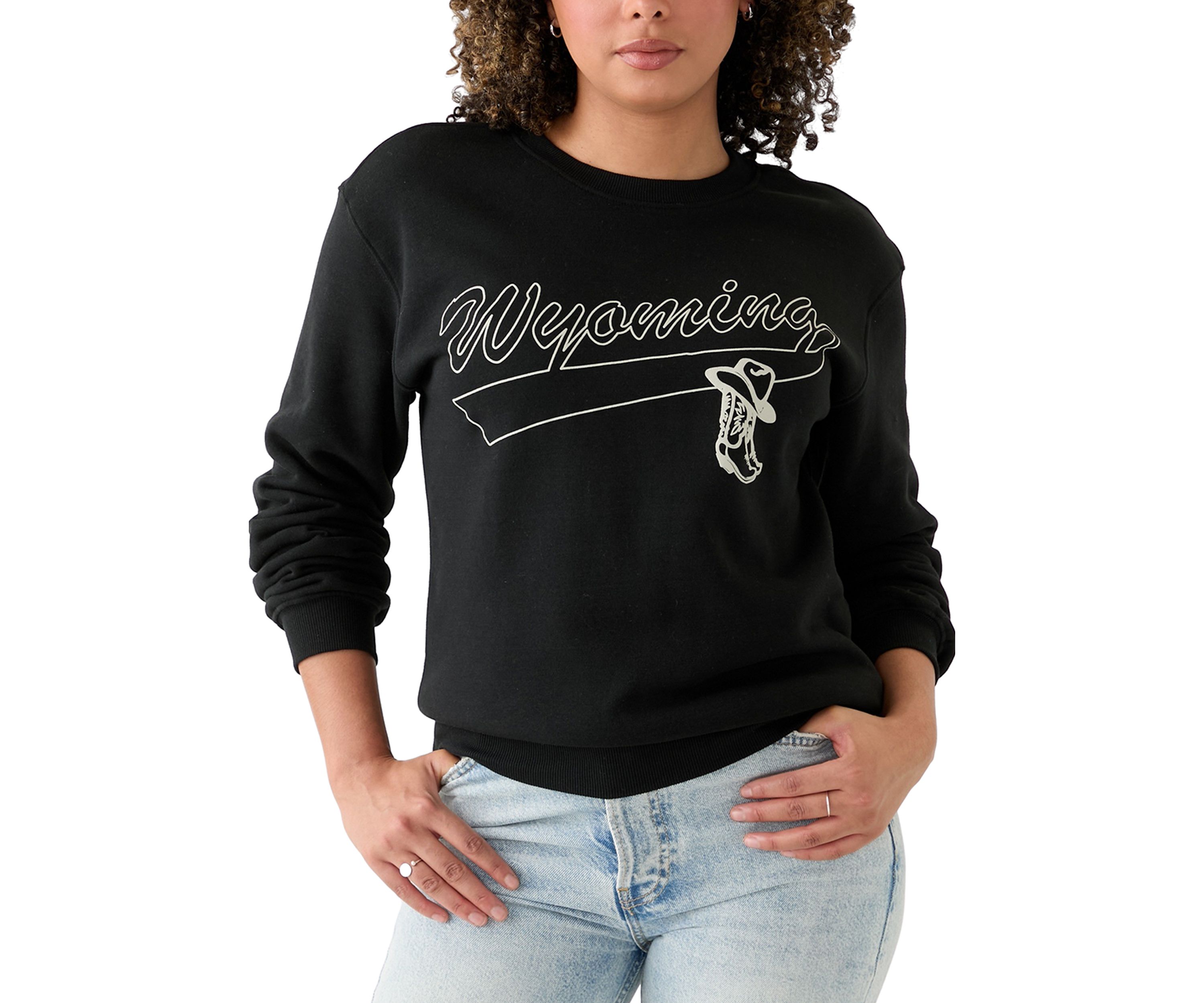  Womens Long Sleeve Wyoming Graphic Pullover 