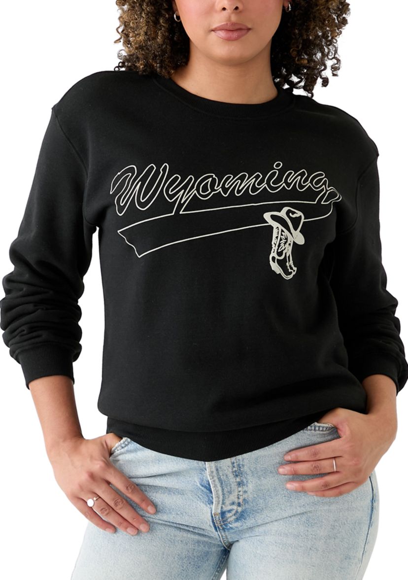  Womens Long Sleeve Wyoming Graphic Pullover 