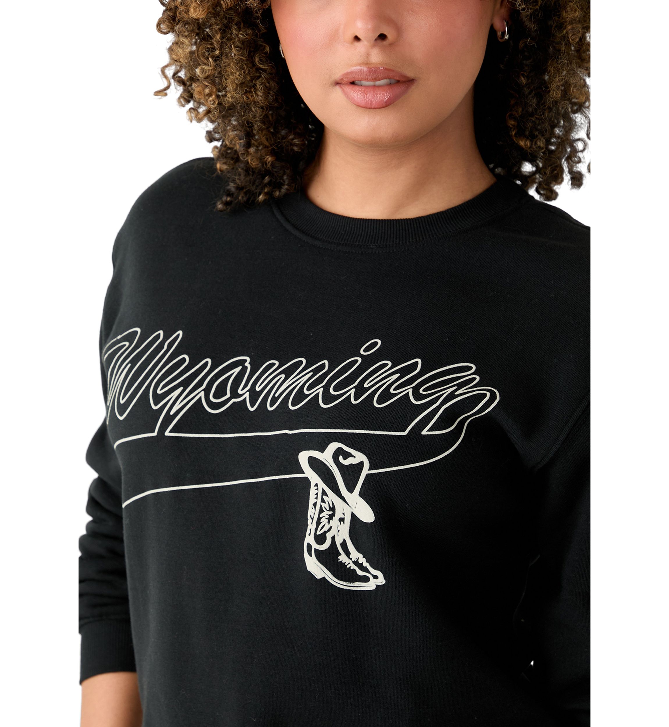  Womens Long Sleeve Wyoming Graphic Pullover 