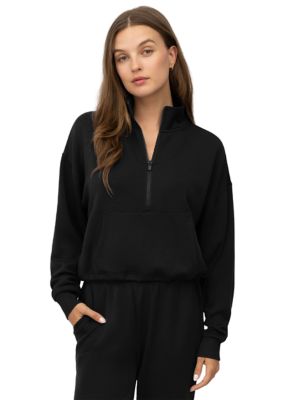 90 Degree by Reflex Softlite Scuba Modal Nadia Half Zip Pullover