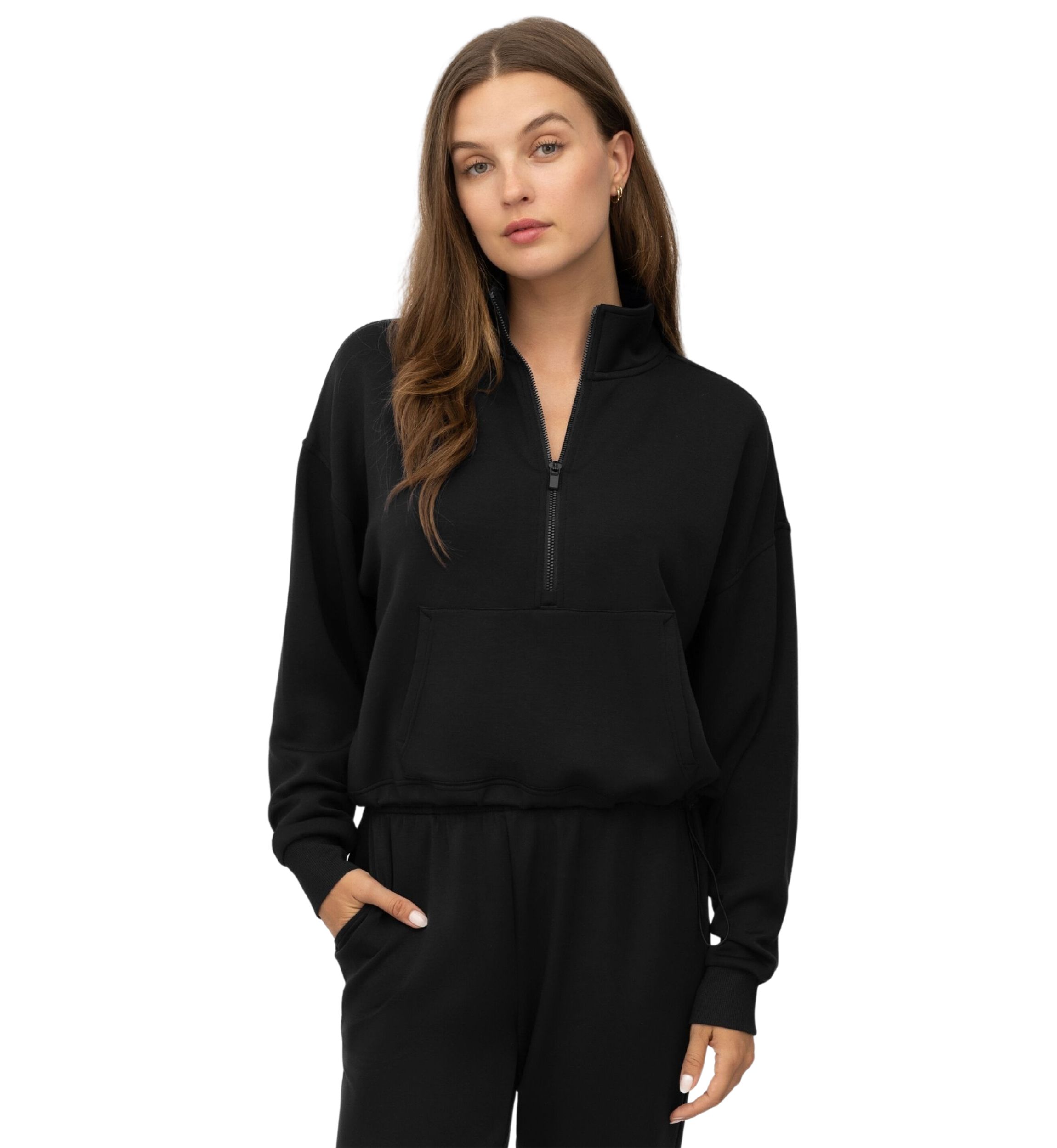 Softlite Scuba Modal Nadia Half Zip Pullover Sweatshirt