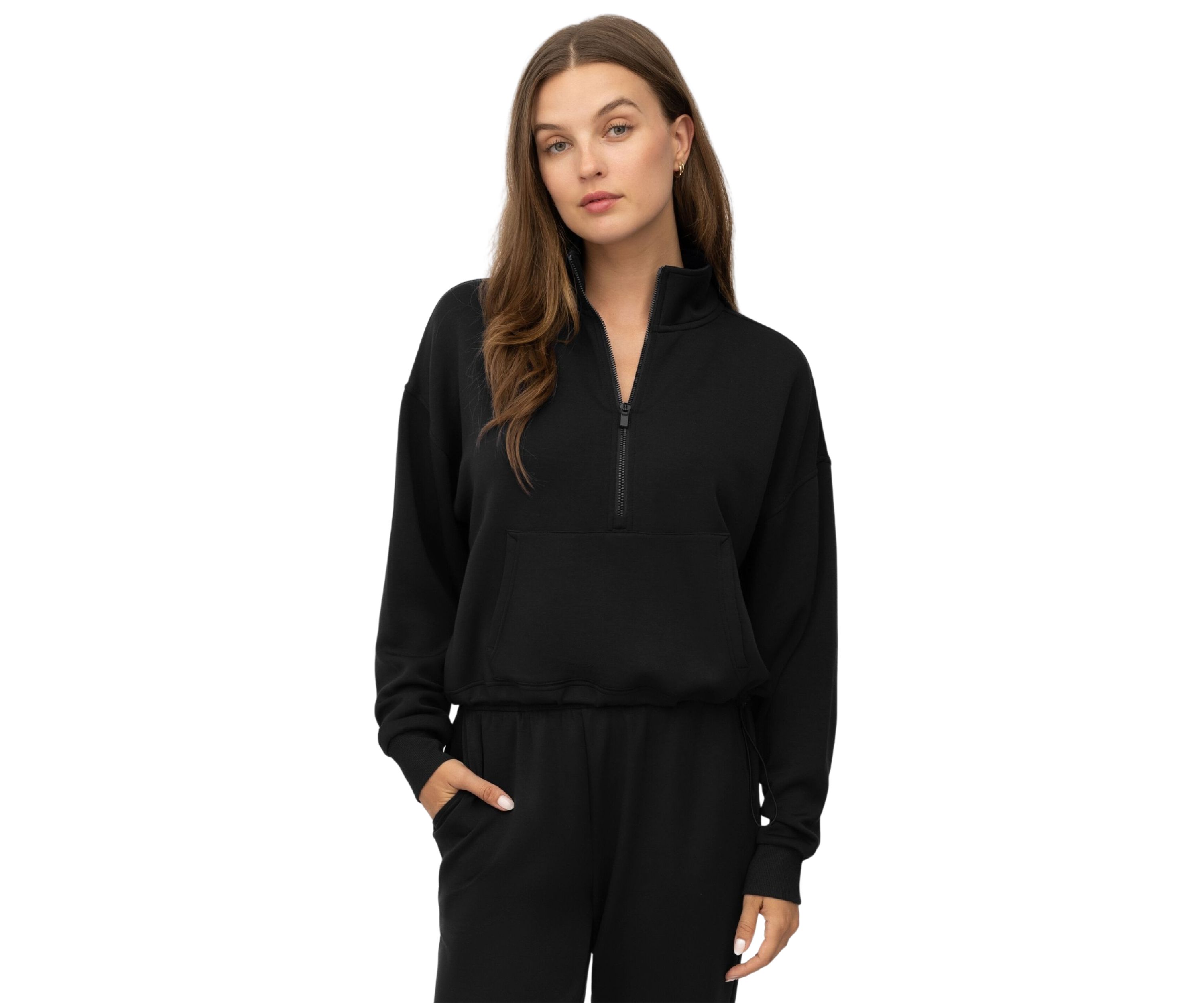 Softlite Scuba Modal Nadia Half Zip Pullover Sweatshirt