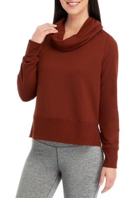  Happy Sailed Womens Cowl Neck Color Block Hoodies Long