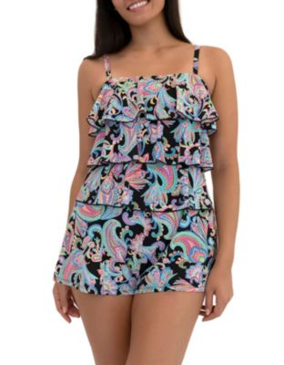 A Shore Fit Women's Buena Vista Hip Solutions 3 Tier Romper, 8 -  0840265905388