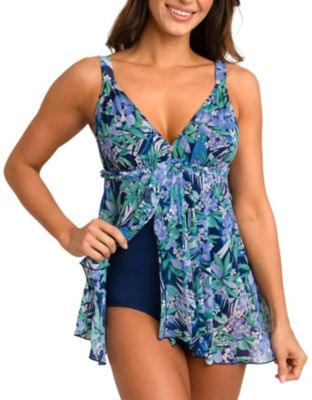 Jungle Jive Mesh Thigh Solutions V Neck Flyaway Dress