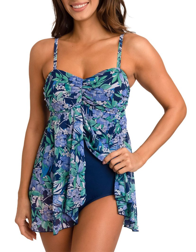 Jungle Jive Mesh Thigh Solutions Bandeau Flyaway Dress