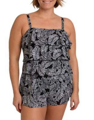 Women's A Shore Fit Print Mesh Handkerchief Swim Top