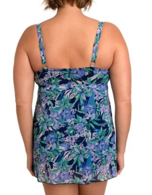 Jungle Jive Mesh Thigh Solutions Plus Bandeau Flyaway Dress