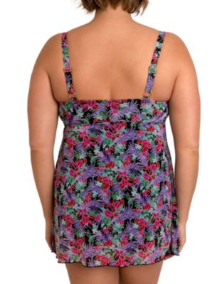 Women's A Shore Fit Swish Hip Solutions High-Neck Tankini Top