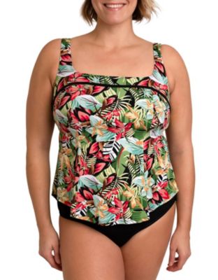 Catalina plus size tankini on sale tops