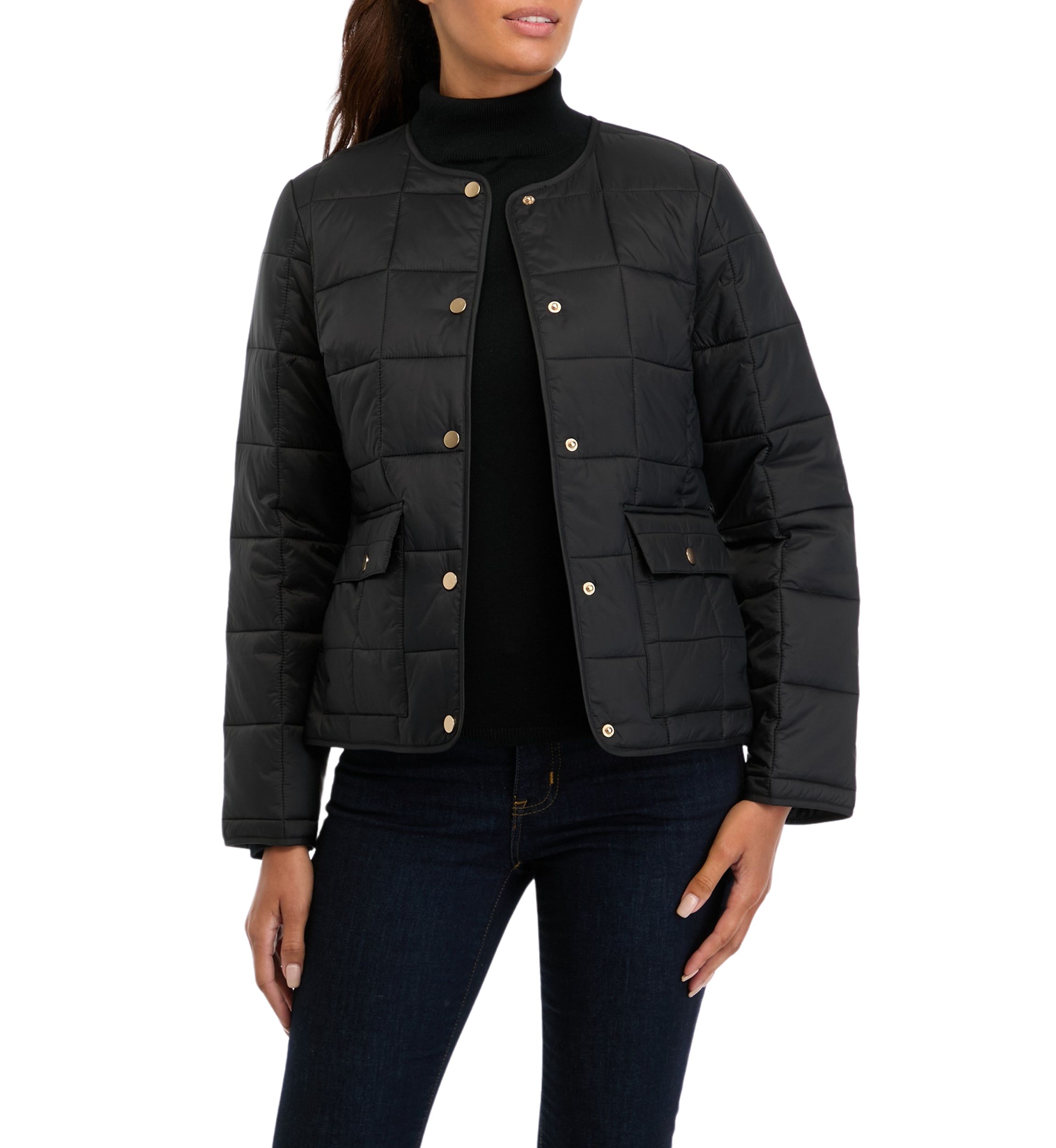 Womens Quilted Puffer Jacket 